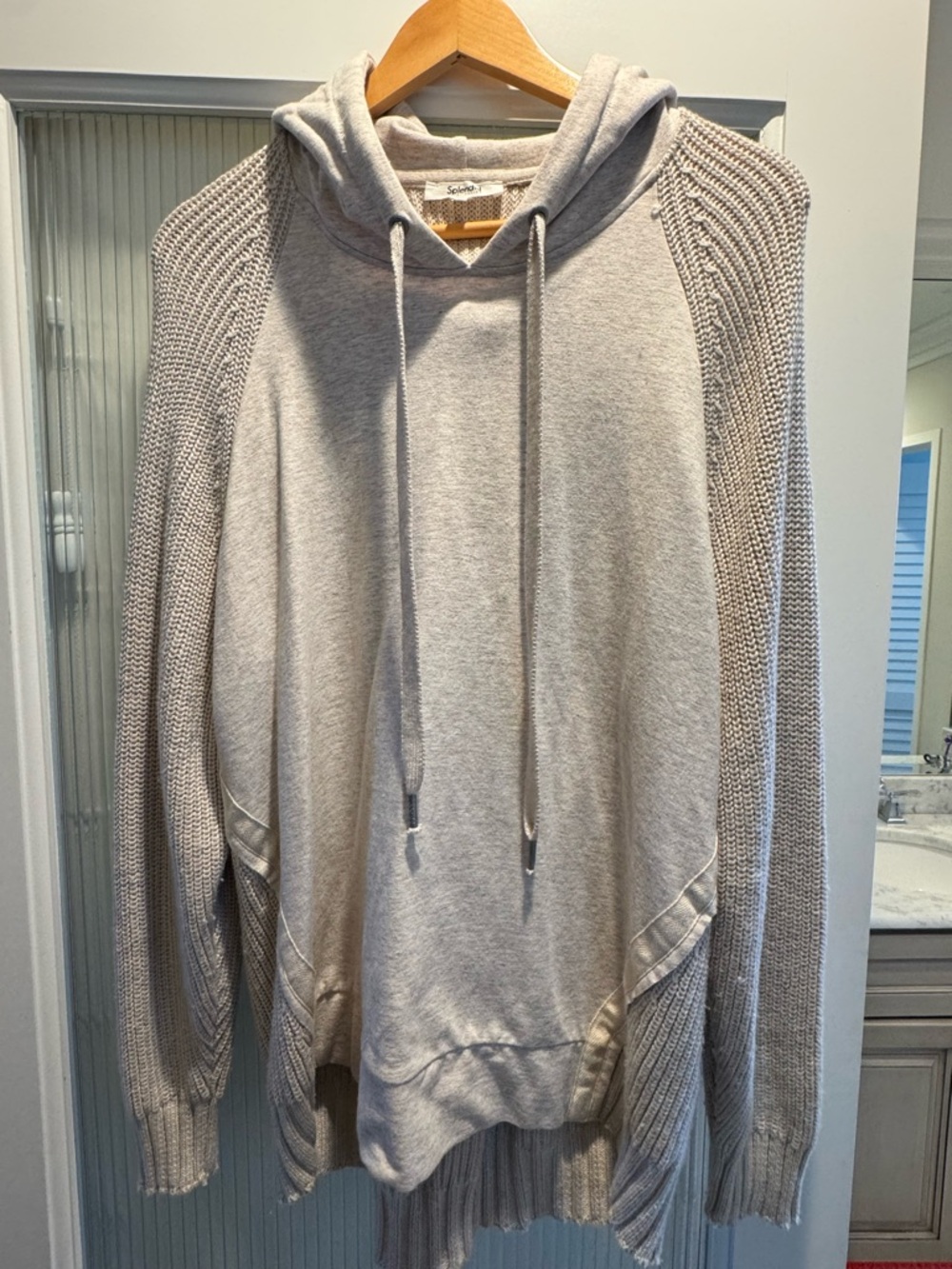 Splendid Light Gray Crewneck Hoodie Sweater